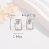 1 Piece Elegant Cute Simple Style Geometric Plating Inlay Sterling Silver Zircon Ear Studs