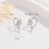 1 Piece Elegant Cute Simple Style Geometric Plating Inlay Sterling Silver Zircon Ear Studs