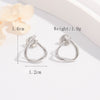 1 Piece Elegant Cute Simple Style Geometric Plating Inlay Sterling Silver Zircon Ear Studs