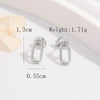 1 Piece Elegant Cute Simple Style Geometric Plating Inlay Sterling Silver Zircon Ear Studs