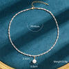 Copper Elegant Shiny Round Inlay Artificial Pearls Zircon Pendant Necklace