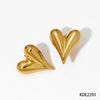 1 Pair Simple Style Heart Shape Plating Stainless Steel 14k Gold Plated White Gold Plated Gold Plated Ear Studs