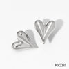 1 Pair Simple Style Heart Shape Plating Stainless Steel 14k Gold Plated White Gold Plated Gold Plated Ear Studs