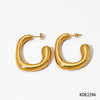 1 Pair Simple Style Solid Color Plating Stainless Steel 14k Gold Plated White Gold Plated Gold Plated Ear Studs