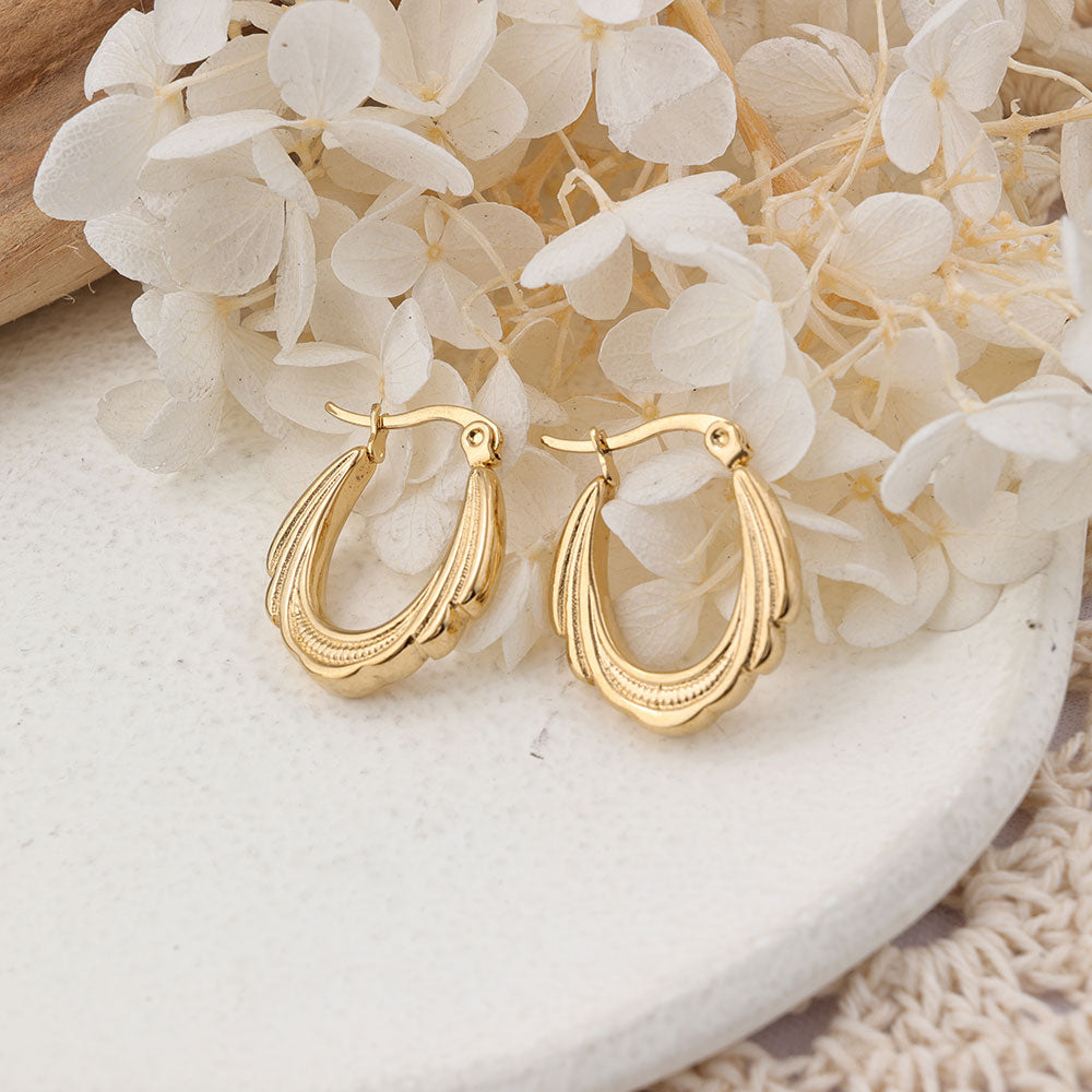 1 Pair Ig Style Solid Color Plating Stainless Steel Earrings