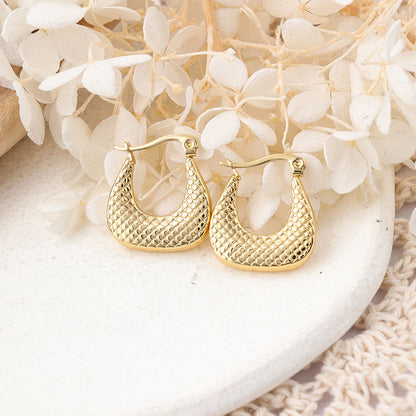 1 Pair Ig Style Solid Color Plating Stainless Steel Earrings