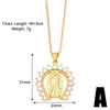 Simple Style Heart Shape Copper Plating Inlay Zircon 18k Gold Plated Pendant Necklace