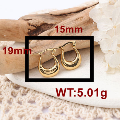 1 Pair Ig Style Geometric Plating Stainless Steel Earrings