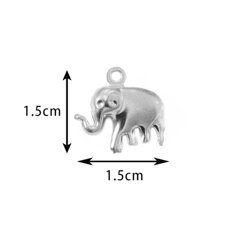 50 Pcs/Package Casual Beach Starfish Hippocampus Elephant Stainless Steel Plating Pendant Jewelry Accessories