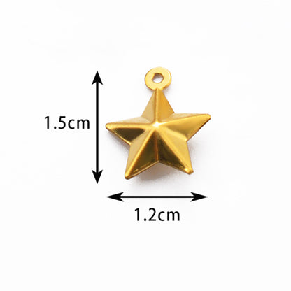 50 Pcs/Package Casual Beach Starfish Hippocampus Elephant Stainless Steel Plating Pendant Jewelry Accessories