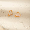 1 Pair Romantic Simple Style Classic Style Heart Shape Enamel Plating Stainless Steel Ear Studs