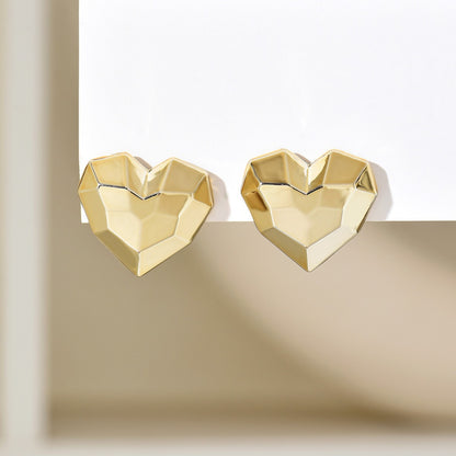 1 Pair Ig Style Heart Shape Plating Arylic Ear Studs