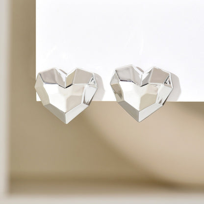 1 Pair Ig Style Heart Shape Plating Arylic Ear Studs