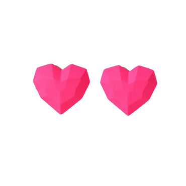 1 Pair Ig Style Heart Shape Plating Arylic Ear Studs