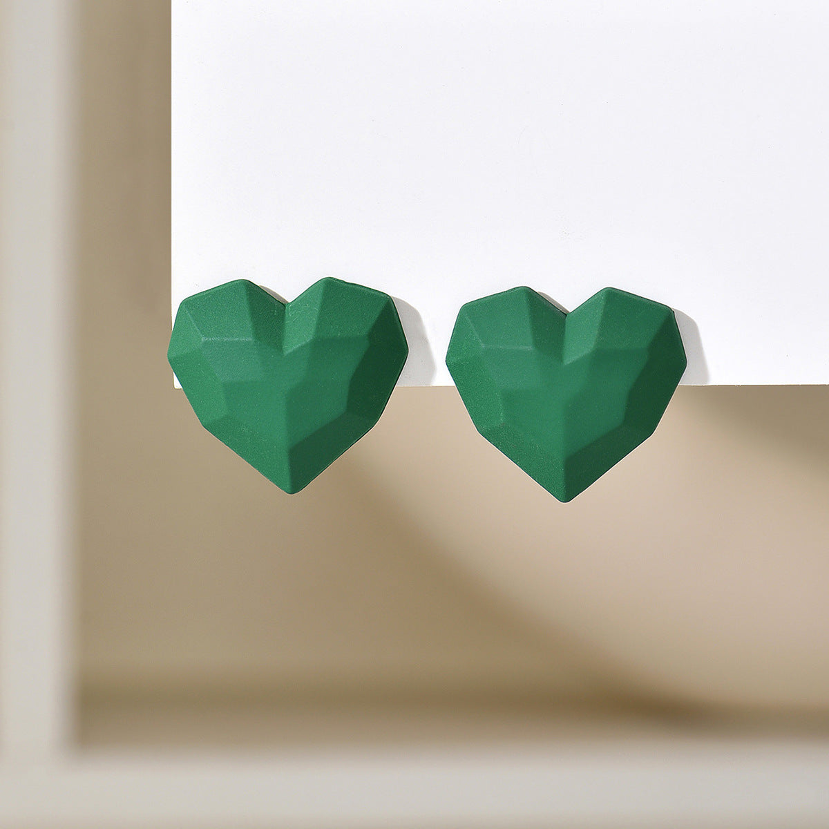 1 Pair Ig Style Heart Shape Plating Arylic Ear Studs