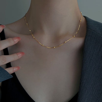 Simple Style Geometric Titanium Steel Plating Necklace