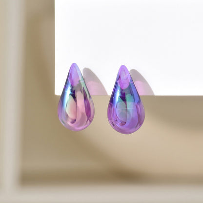 1 Pair Ig Style Classic Style Water Droplets Stoving Varnish Arylic Ear Studs