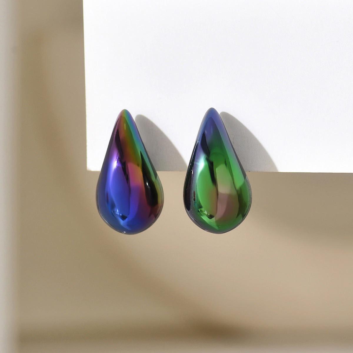 1 Pair Ig Style Classic Style Water Droplets Stoving Varnish Arylic Ear Studs