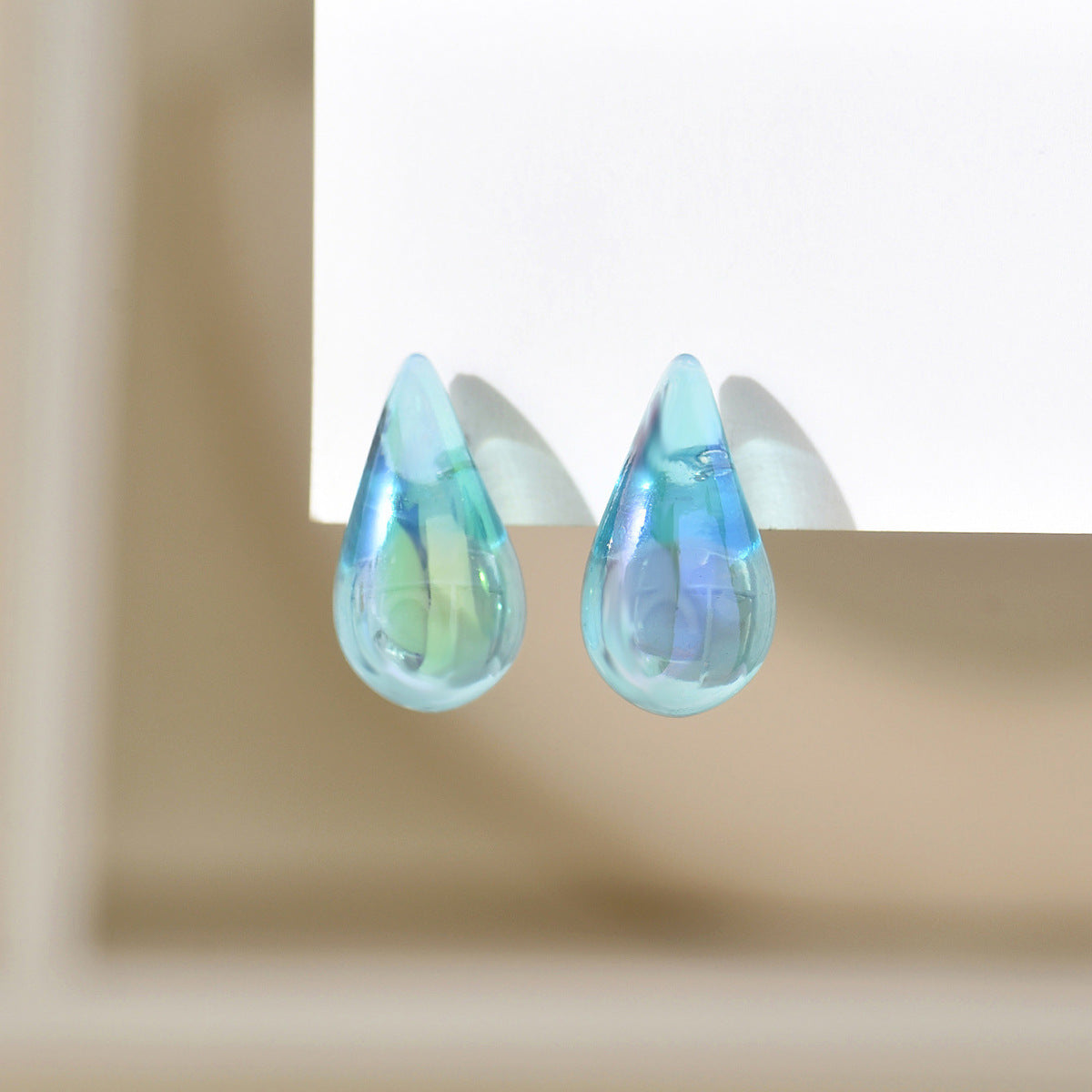 1 Pair Ig Style Classic Style Water Droplets Stoving Varnish Arylic Ear Studs