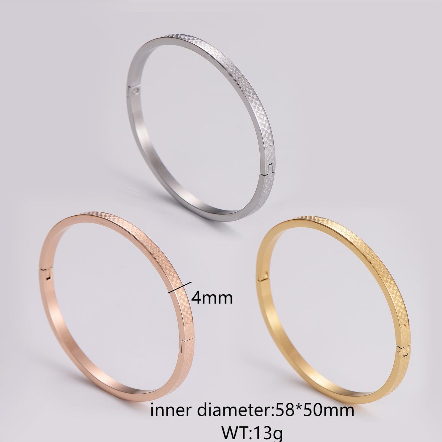 Casual Simple Style Circle Stainless Steel Plating Bangle