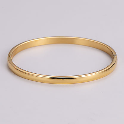 Casual Simple Style Circle Stainless Steel Plating Bangle