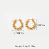 1 Pair Simple Style U Shape Chain Plating Stainless Steel Gold Plated Ear Studs