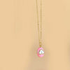 Copper Vintage Style Simple Style Heart Shape Enamel Plating Inlay Zircon Pendant Necklace