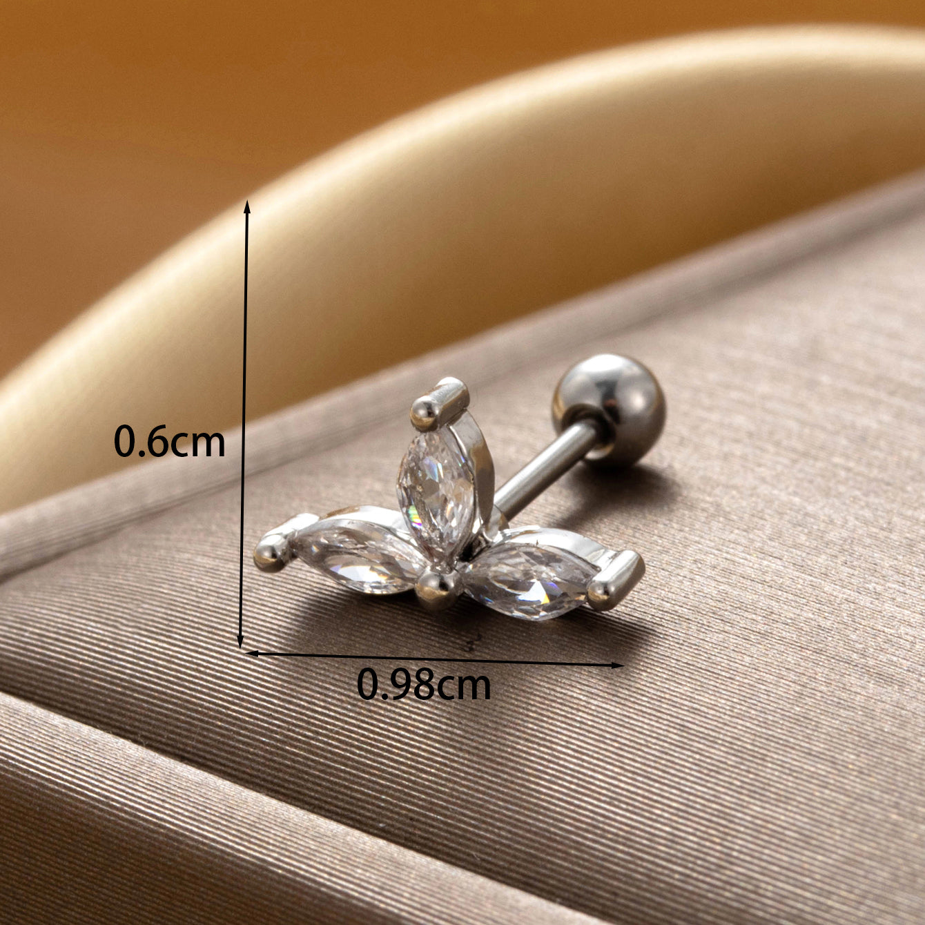 1 Piece Ig Style French Style Simple Style Heart Shape Flower Inlay Copper Zircon Drop Earrings Earrings Ear Studs