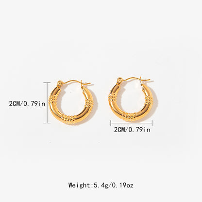 1 Pair Simple Style Roman Style Commute Sector Leaves Plating Stainless Steel Earrings