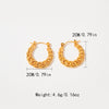 1 Pair Simple Style U Shape Chain Plating Stainless Steel Gold Plated Ear Studs