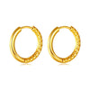 1 Pair Classic Style Solid Color 304 Stainless Steel 18K Gold Plated Hoop Earrings