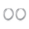 1 Pair Classic Style Solid Color 304 Stainless Steel 18K Gold Plated Hoop Earrings