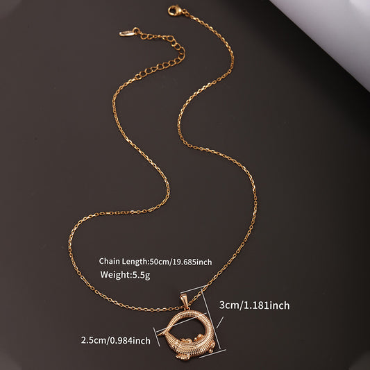 Hip-hop Xuping Crocodile Alloy Copper Alloy Plating Women's Pendant Necklace