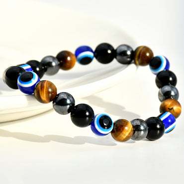 Simple Style Classic Style Round Artificial Gemstones Beaded Unisex Bracelets