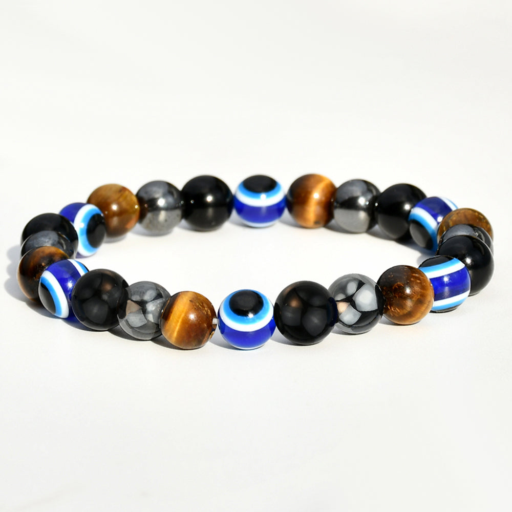 Simple Style Classic Style Round Artificial Gemstones Beaded Unisex Bracelets