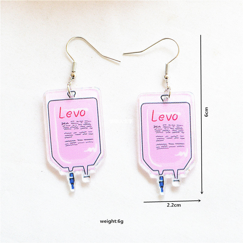 1 Pair Cute Love Cartoon Nurse Hat Arylic Metal Ear Hook