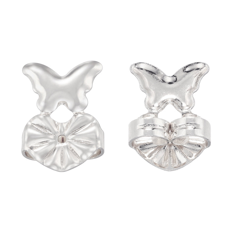 1 Pair Brass Heart Shape Butterfly Earplug Casual Simple Style Classic Style