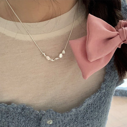 Copper Silver Plated Simple Style Plating Irregular Necklace