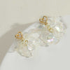 1 Pair Elegant Sweet Flower Plating Inlay Arylic Alloy Copper Artificial Pearls Zircon Earrings