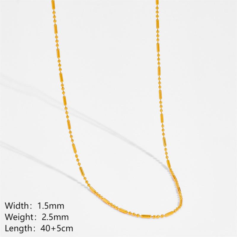 Vacation Modern Style Classic Style Solid Color Stainless Steel Plating 18k Gold Plated Necklace