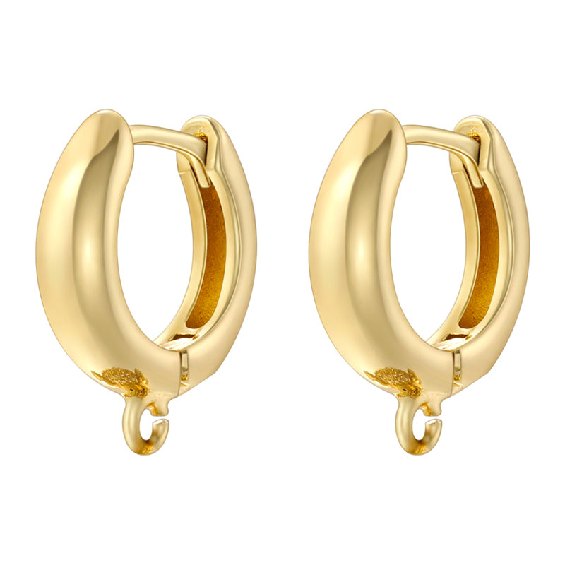 1 Pair Classic Style Round Plating Inlay Copper Zircon Hoop Earrings