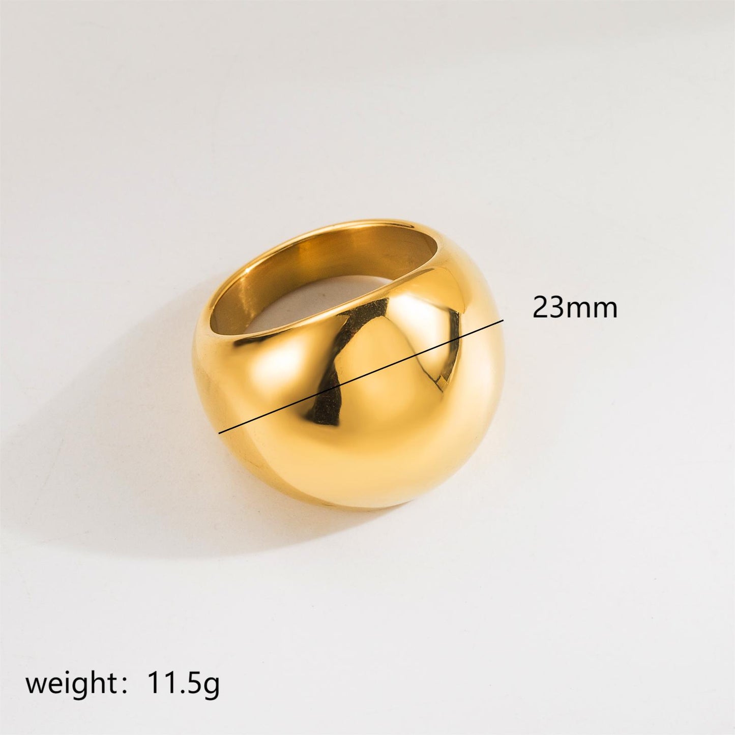 Simple Style Classic Style Streetwear Solid Color Stainless Steel Plating 18k Gold Plated Rings