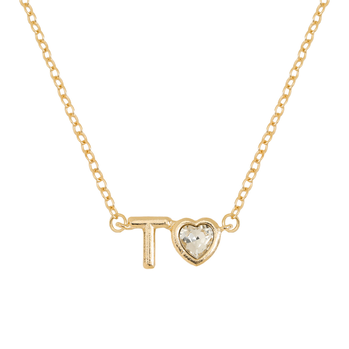 Vintage Style Simple Style Letter Heart Shape Alloy Plating Inlay Rhinestones Women's Pendant Necklace