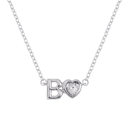 Vintage Style Simple Style Letter Heart Shape Alloy Plating Inlay Rhinestones Women's Pendant Necklace