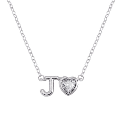 Vintage Style Simple Style Letter Heart Shape Alloy Plating Inlay Rhinestones Women's Pendant Necklace