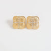 1 Pair Simple Style Classic Style Square Plating Inlay Copper Rhinestones Ear Studs