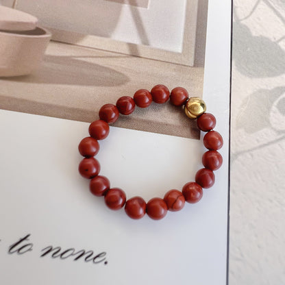 Simple Style Color Block Natural Stone Beaded Rings