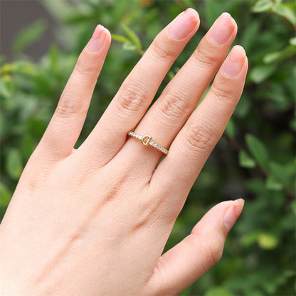 Wholesale Simple Style Letter Copper Open Rings