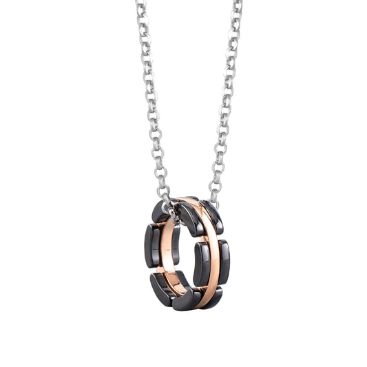 Casual Modern Style Cool Style Geometric Stainless Steel Ceramics Plating Unisex Pendant Necklace