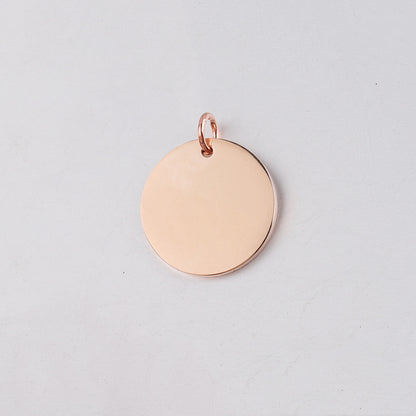 1 Piece Stainless Steel None 18K Gold Plated Rose Gold Plated Solid Color Pendant